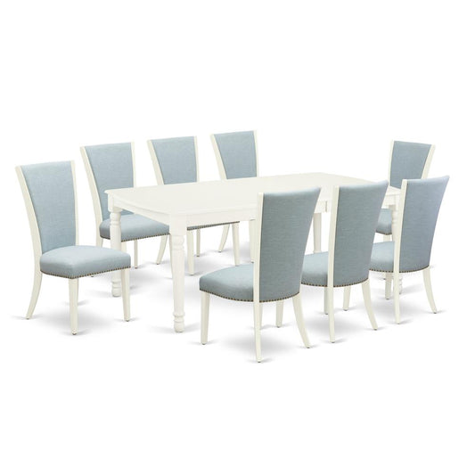 A Modern Dining Table Set Of 8 Great Kitchen Chairs And Table By East West Furniture | Dining Sets | Modishstore