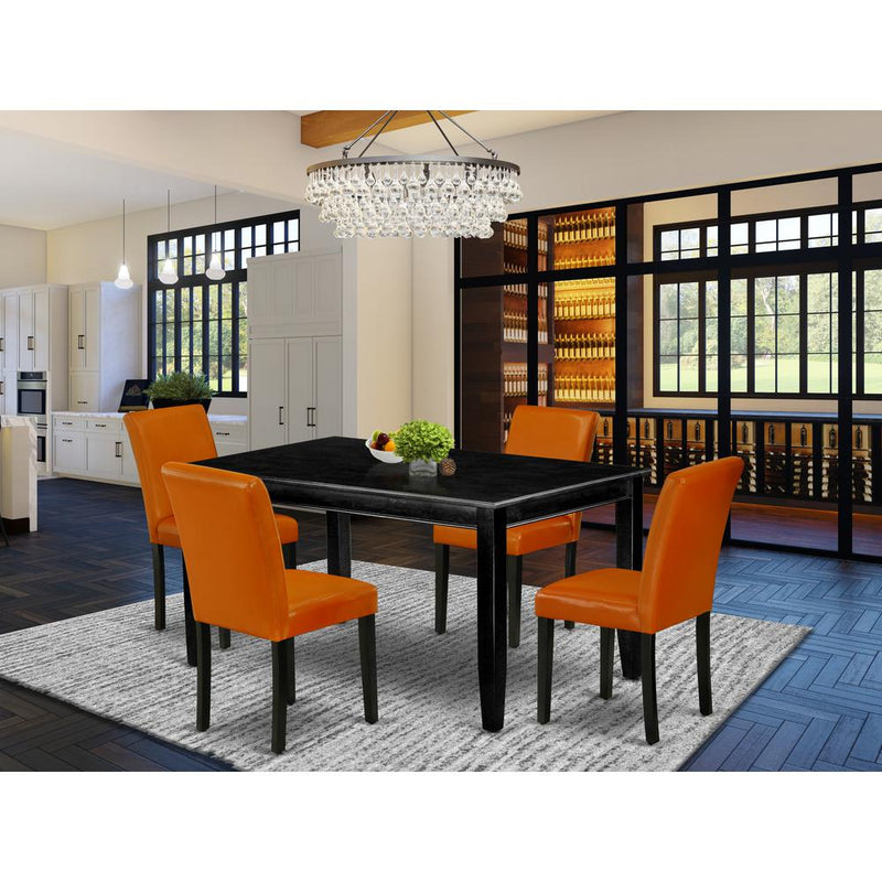Dining Room Set Black DUAB5-BLK-61 By East West Furniture | Dining Sets | Modishstore