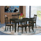 Duan7-Blk-C 7 Pc Dinette Set For 6-Table And 6 Dinette Chairs By East West Furniture | Dining Sets | Modishstore - 2