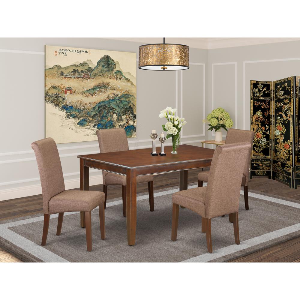 Dining Room Set Mahogany DUBA5-MAH-18 By East West Furniture | Dining Sets | Modishstore