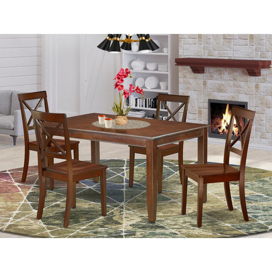 Dining Room Set Mahogany DUBO5-MAH-W By East West Furniture | Dining Sets | Modishstore