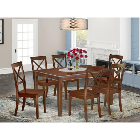 Dining Room Set Mahogany DUBO7-MAH-W By East West Furniture | Dining Sets | Modishstore