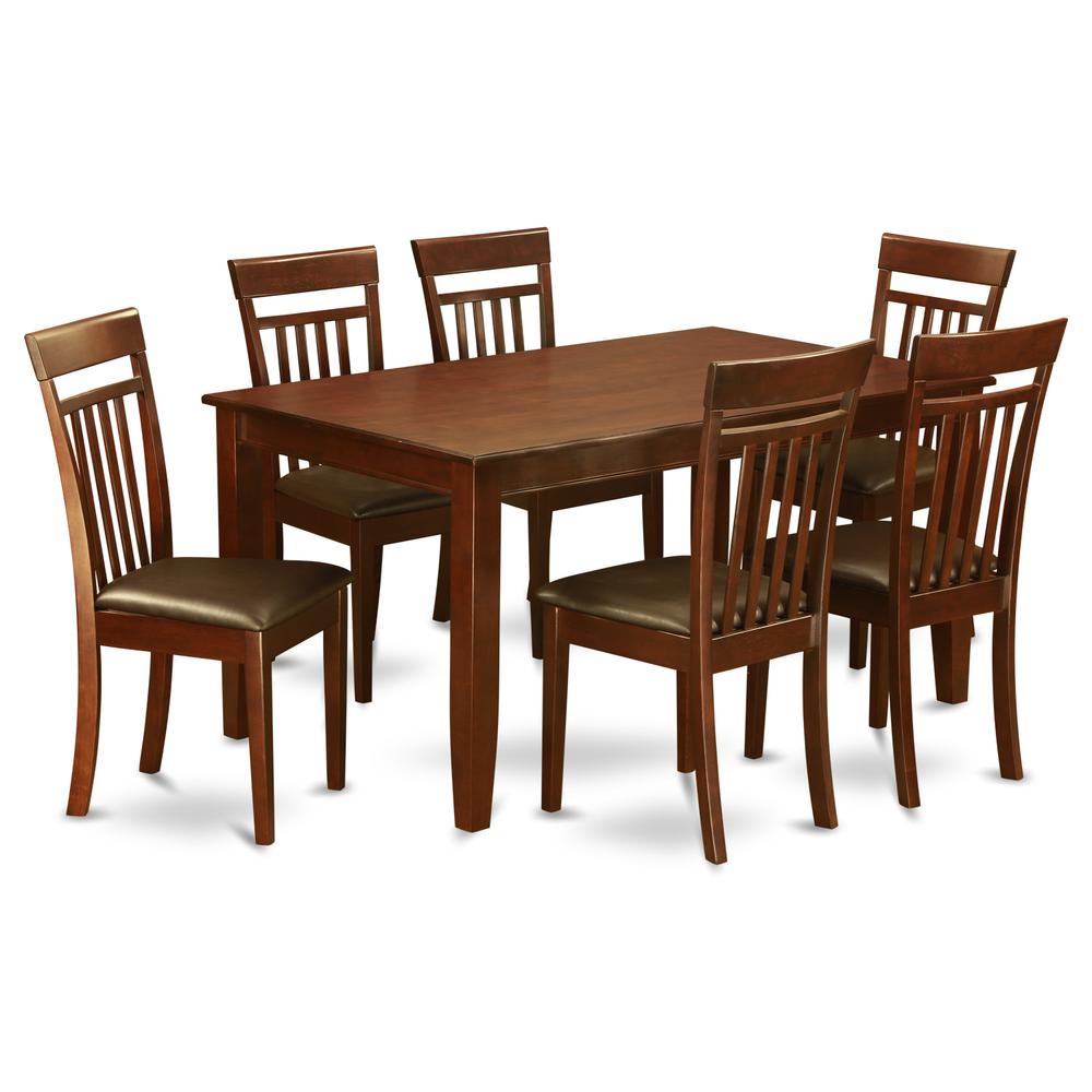 7 Pc Formal Dining Room Set-Dining Table And 6 Dining Chairs By East West Furniture | Dining Sets | Modishstore - 2