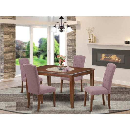 Dining Room Set Mahogany DUCE5-MAH-10 By East West Furniture | Dining Sets | Modishstore