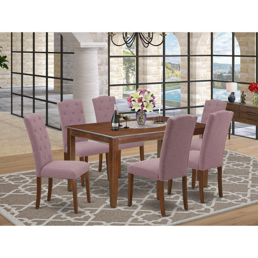 Dining Room Set Mahogany DUCE7-MAH-10 By East West Furniture | Dining Sets | Modishstore