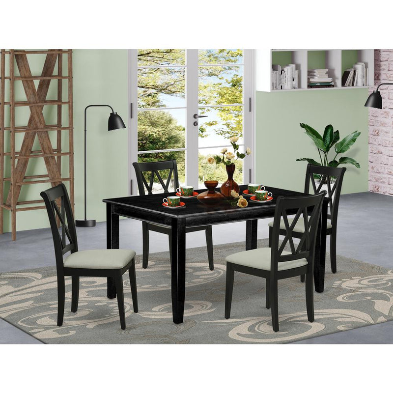 Dining Room Set Black DUCL5-BLK-C By East West Furniture | Dining Sets | Modishstore