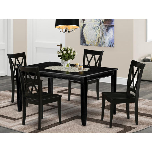 Dining Room Set Black DUCL5-BLK-W By East West Furniture | Dining Sets | Modishstore