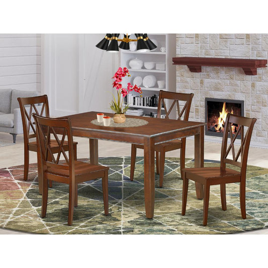 Dining Room Set Mahogany DUCL5-MAH-W By East West Furniture | Dining Sets | Modishstore
