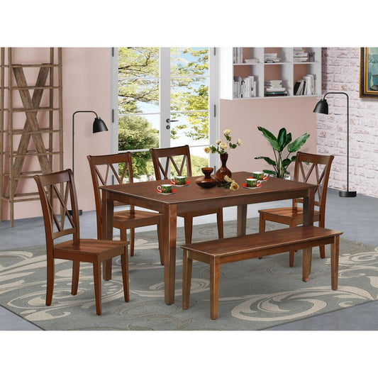 Dining Room Set Mahogany DUCL6-MAH-W By East West Furniture | Dining Sets | Modishstore
