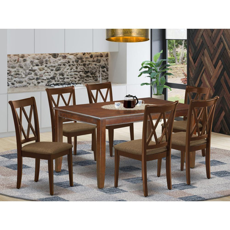 Dining Room Set Mahogany DUCL7-MAH-C By East West Furniture | Dining Sets | Modishstore