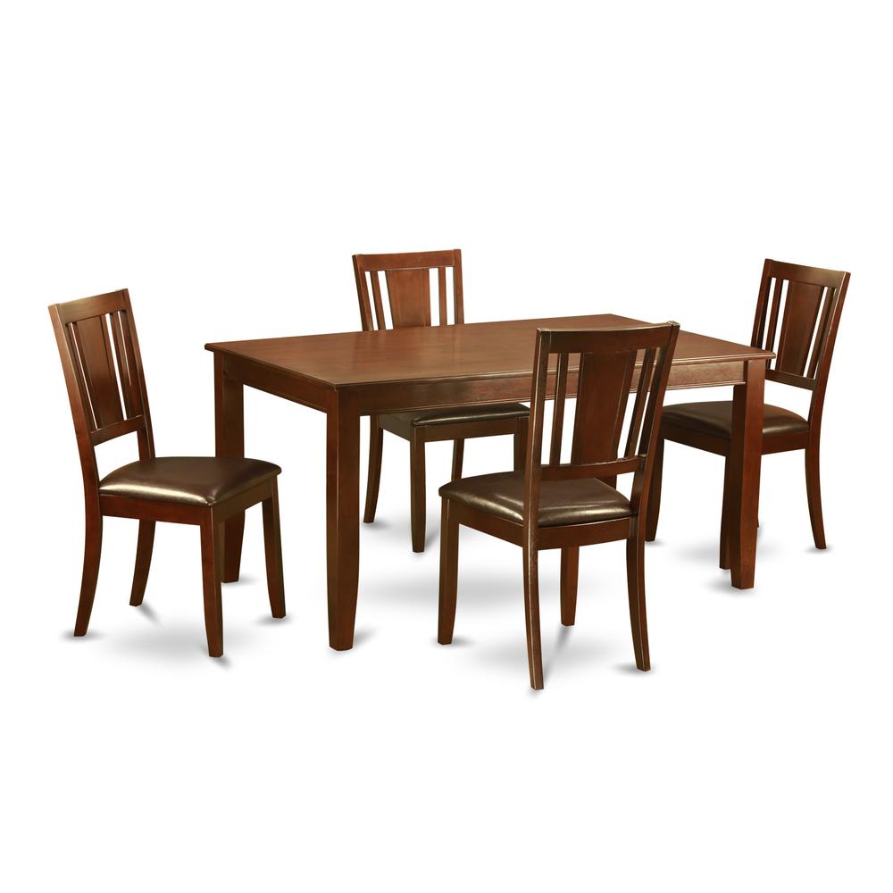 5 Pc Formal Dining Room Set-Table And 4 Chairs For Dining Room By East West Furniture | Dining Sets | Modishstore - 2
