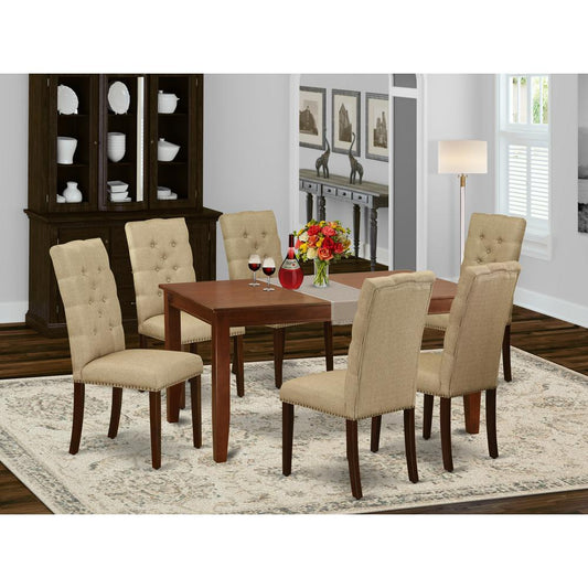 Dining Room Set Mahogany DUEL7-MAH-16 By East West Furniture | Dining Sets | Modishstore