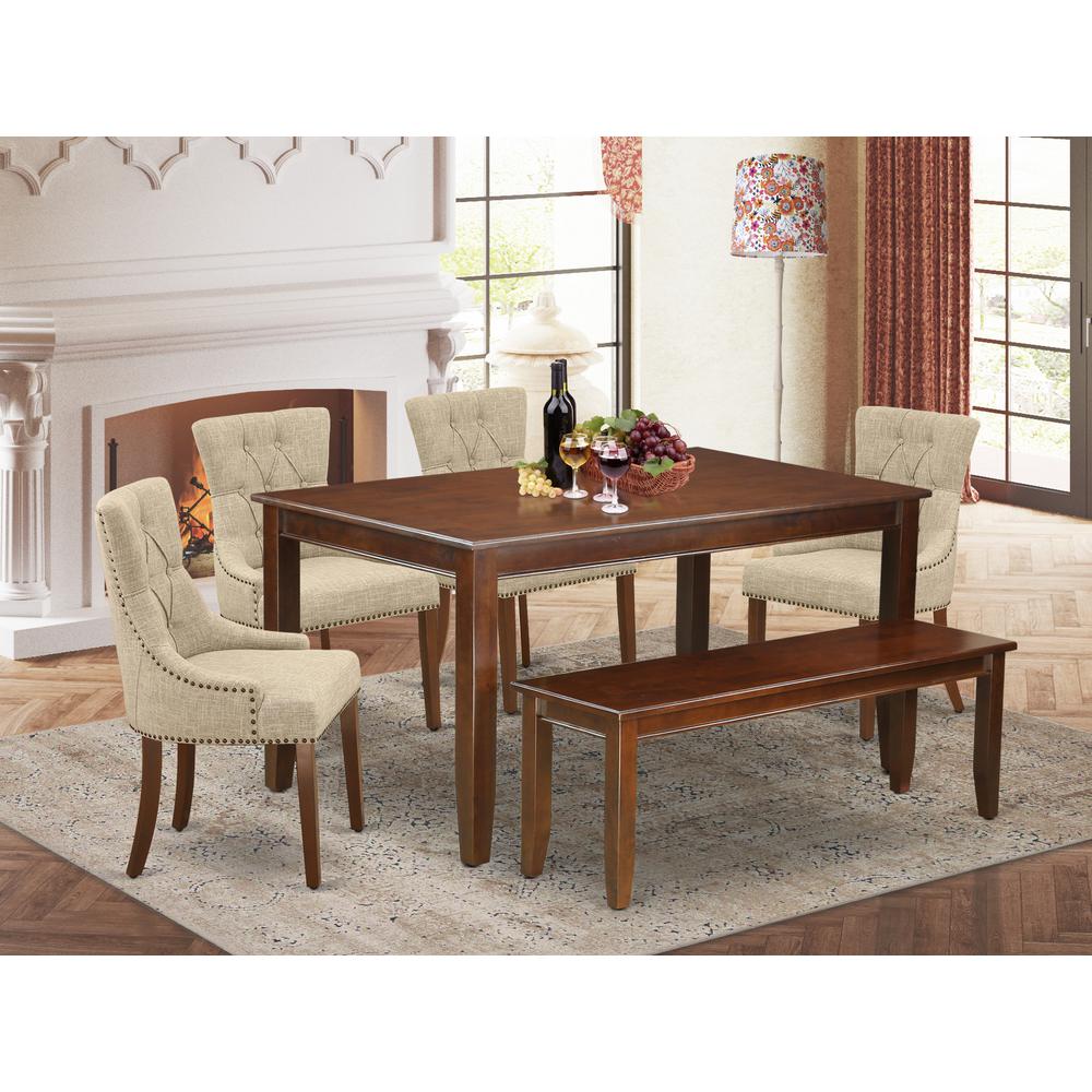 Dining Room Set Mahogany DUFR6-MAH-05 By East West Furniture | Dining Sets | Modishstore