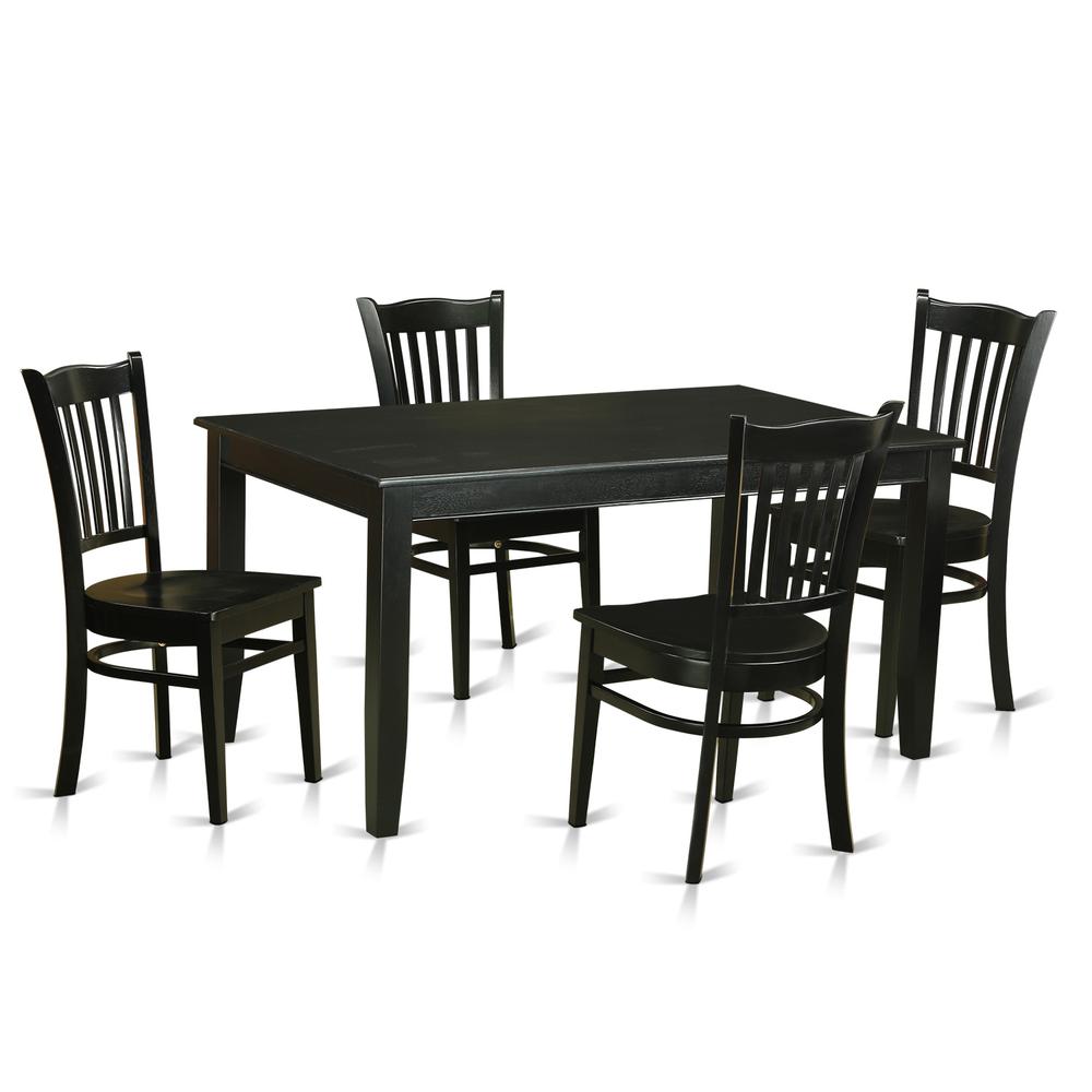 5 Pc Dining Room Set - Dinette Table And 4 Kitchen Dining Chairs By East West Furniture | Dining Sets | Modishstore - 2