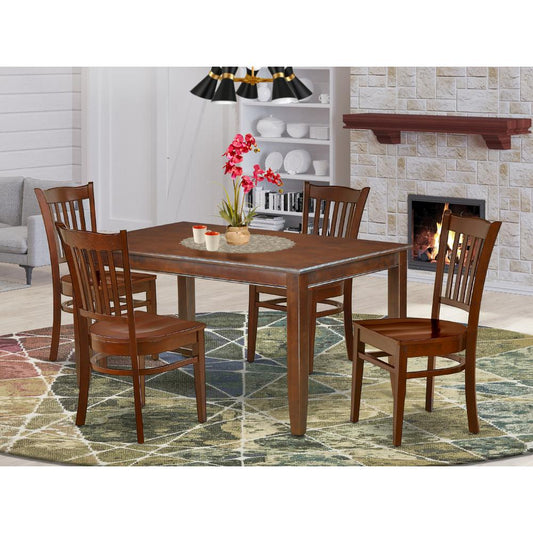 Dining Room Set Mahogany DUGR5-MAH-W By East West Furniture | Dining Sets | Modishstore