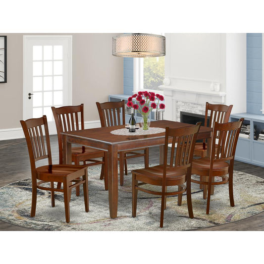 Dining Room Set Mahogany DUGR7-MAH-W By East West Furniture | Dining Sets | Modishstore