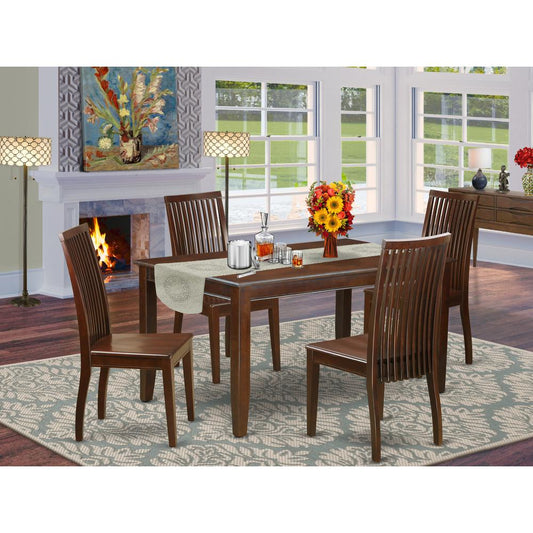 Dining Room Set Mahogany DUIP5-MAH-W By East West Furniture | Dining Sets | Modishstore
