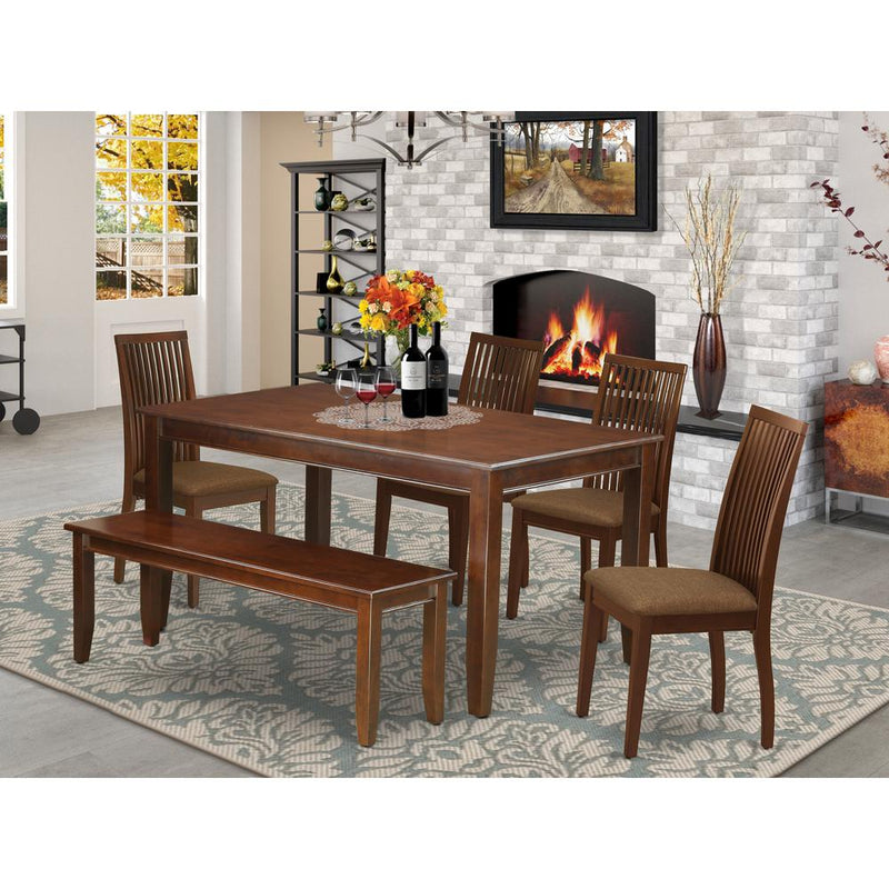 Dining Room Set Mahogany DUIP6-MAH-C By East West Furniture | Dining Sets | Modishstore