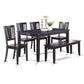 6 Pc Dining Table With Bench-Dining Table And 4 Dining Chairs And Bench By East West Furniture | Dining Sets | Modishstore - 2