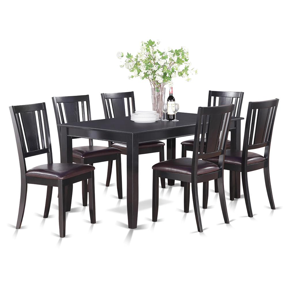7 Pc Kitchenroom Set-Dining Table And 6 Kitchen Chairs By East West Furniture | Dining Sets | Modishstore - 2