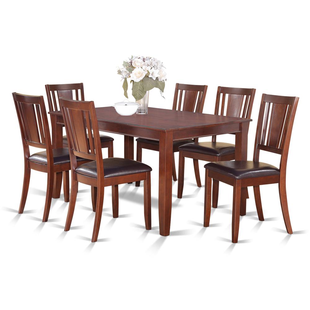 7 Pc Dining Room Set-Dinette Table And 6 Kitchen Dining Chairs By East West Furniture | Dining Sets | Modishstore - 2