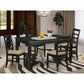 Dupf5-Blk-C 5 Pckitchen Table Set For 4-Dining Table And 4 Kitchen Dining Chairs By East West Furniture | Dining Sets | Modishstore - 2