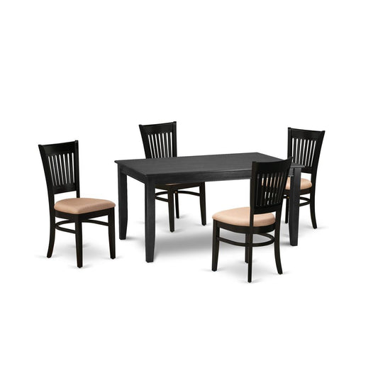 Dining Table - Dining Chairs DUVA5 - BLK - C By East West Furniture | Dining Sets | Modishstore