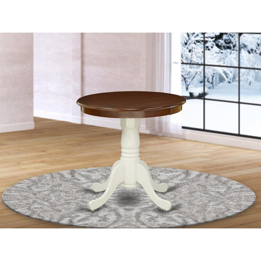 Dining Table Mahogany & Linen White EMT-MLW-TP By East West Furniture | Dining Tables | Modishstore