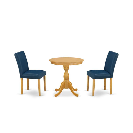 3-Pc Dining Table Set - 2 Parson Dining Room Chairs And 1 Modern Dining Table By East West Furniture | Dining Sets | Modishstore