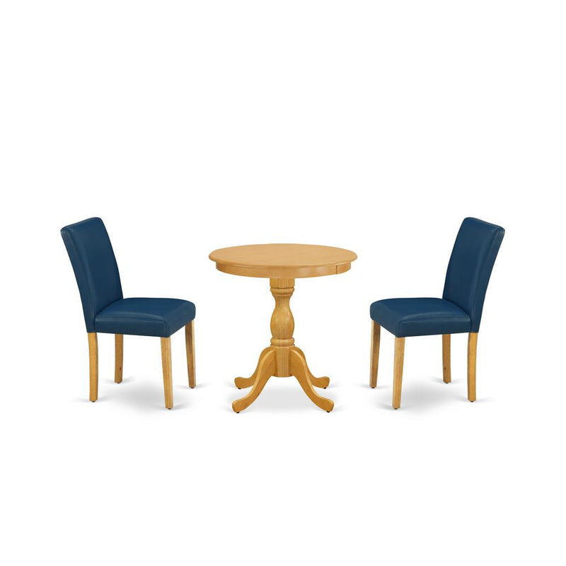 3-Pc Dining Table Set - 2 Parson Dining Room Chairs And 1 Modern Dining Table By East West Furniture | Dining Sets | Modishstore