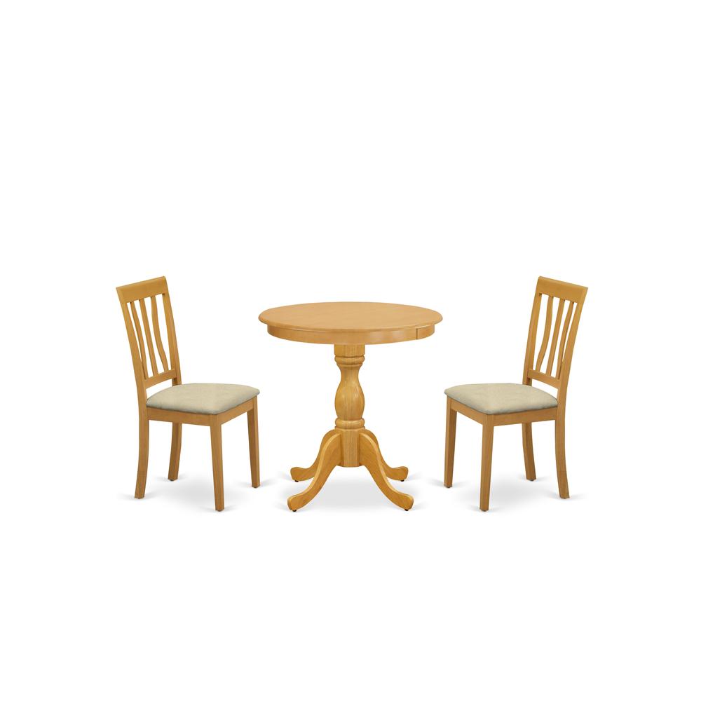 3-Pc Dining Table Set - 2 Parson Dining Room Chairs And 1 Modern Dining Table By East West Furniture | Dining Sets | Modishstore - 4