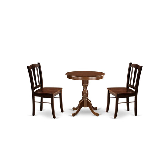 3-Pc Dining Room Table Set - 2 Wood Kitchen Chairs And 1 Wood Dining Table By East West Furniture | Dining Sets | Modishstore