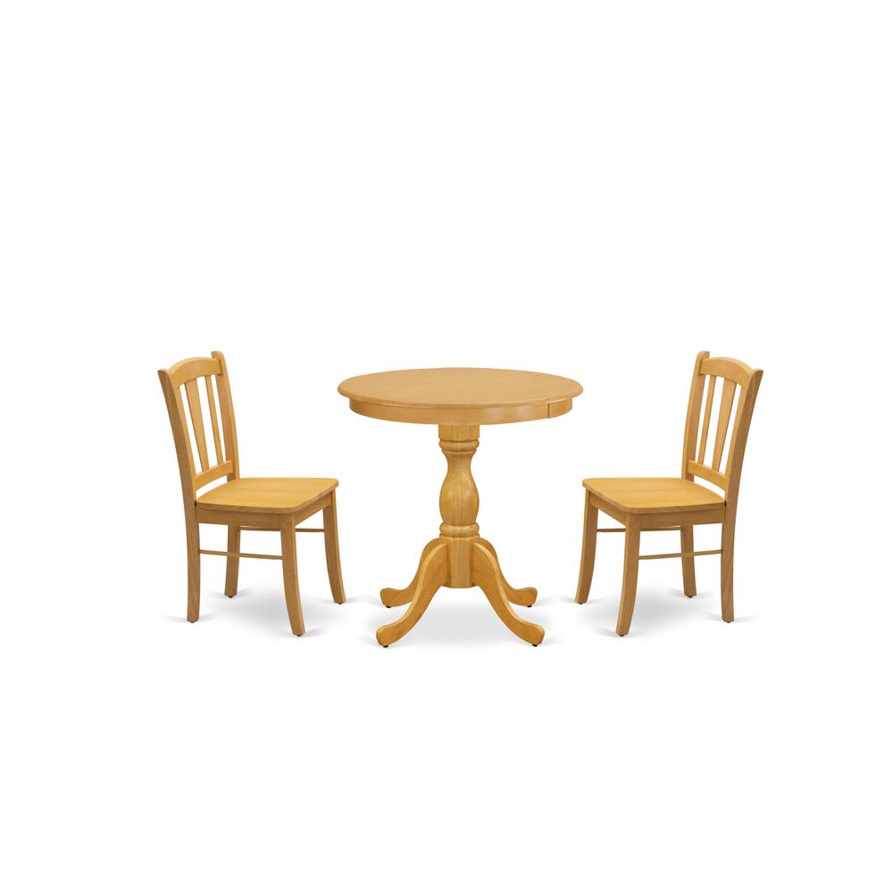 3-Pc Dining Room Table Set - 2 Wood Kitchen Chairs And 1 Wood Dining Table By East West Furniture | Dining Sets | Modishstore - 4