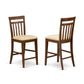 East West Stool With Upholstered Seat Dark Oak Finish., Set Of 2 By East West Furniture | Dining Chairs | Modishstore