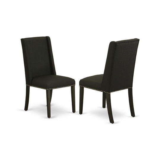 Dining Chair Wirebrushed Black FLP6T24 By East West Furniture | Dining Chairs | Modishstore