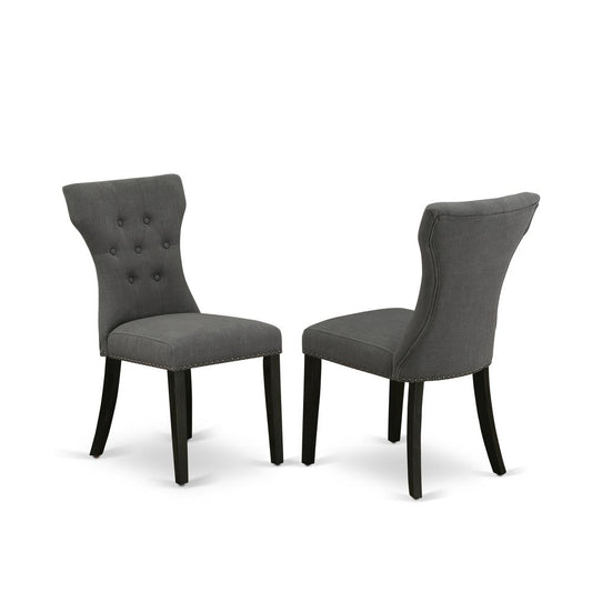 Dining Chair Wirebrushed Black GAP6T50 By East West Furniture | Dining Chairs | Modishstore
