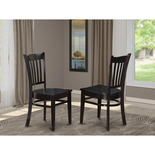 Groton Dining Chair With Wood Seat In Black Finish, Set Of 2 By East West Furniture | Dining Chairs | Modishstore