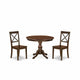 3 Piece Dining Room Set - Small Kitchen Table 2 White  Dining Chairs By East West Furniture | Dining Sets | Modishstore - 4