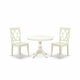 3 Piece Dining Table Set - Linen White Dinner Table And 2 Linen White Kitchen Chairs By East West Furniture | Dining Sets | Modishstore