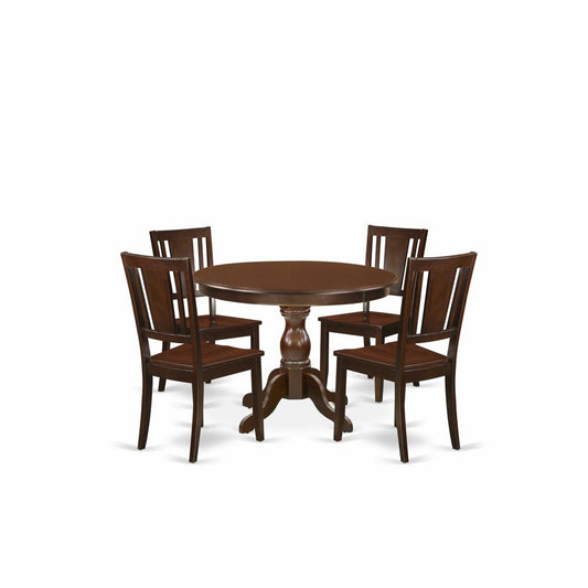 5 Piece Kitchen Dining Table Set - Mahogany Small Kitchen Table And 4 Mahogany Wooden Dining Chairs And Dining Tables By East West Furniture | Dining Sets | Modishstore