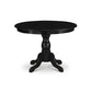 5 Piece Kitchen Table Set - Black Wood Dining Table And 4 Black Chairs By East West Furniture | Dining Sets | Modishstore - 2