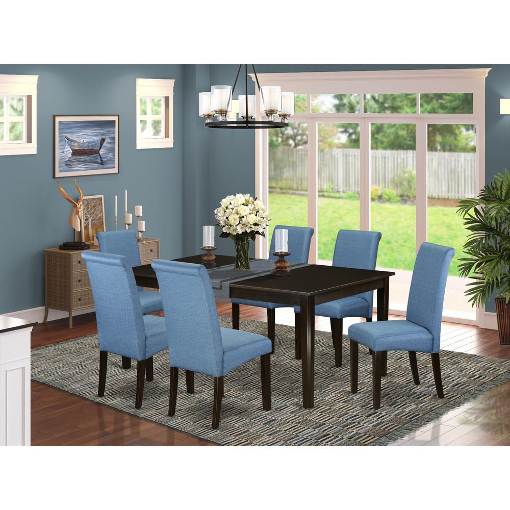 Dining Room Set Cappuccino HEBA7-CAP-21 By East West Furniture | Dining Sets | Modishstore