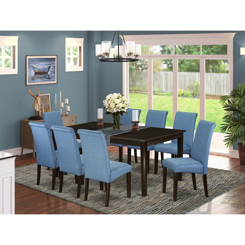 Dining Room Set Cappuccino HEBA9-CAP-21 By East West Furniture | Dining Sets | Modishstore