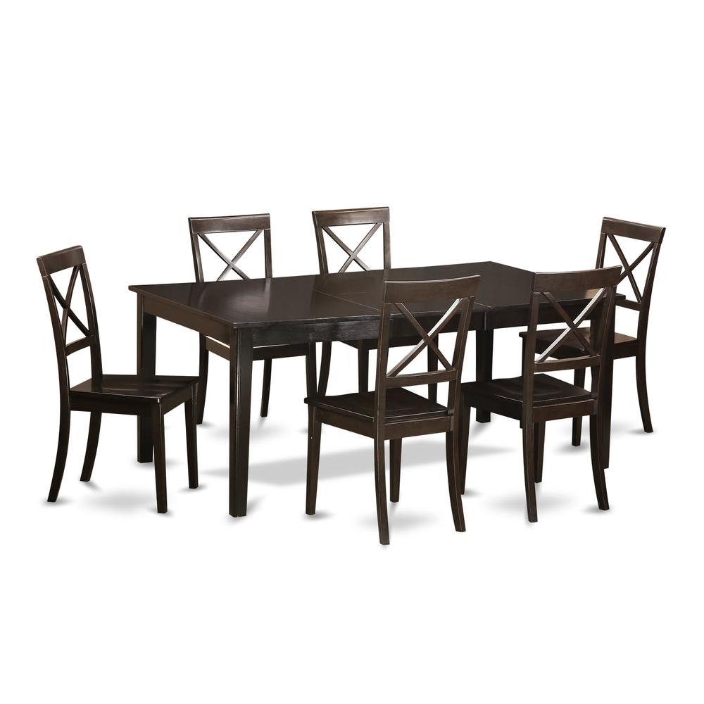 7 Pc Dining Room Set For 6-Dining Table With Leaf And 6 Dinette Chairs. By East West Furniture | Dining Sets | Modishstore - 2