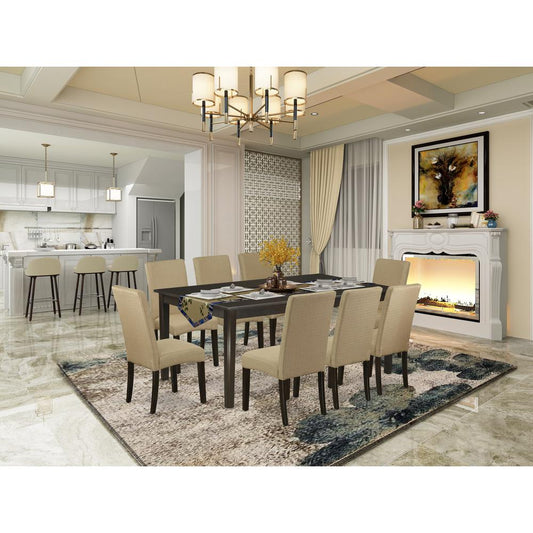 Dining Room Set Cappuccino HEDR9 - CAP - 03 By East West Furniture | Dining Sets | Modishstore