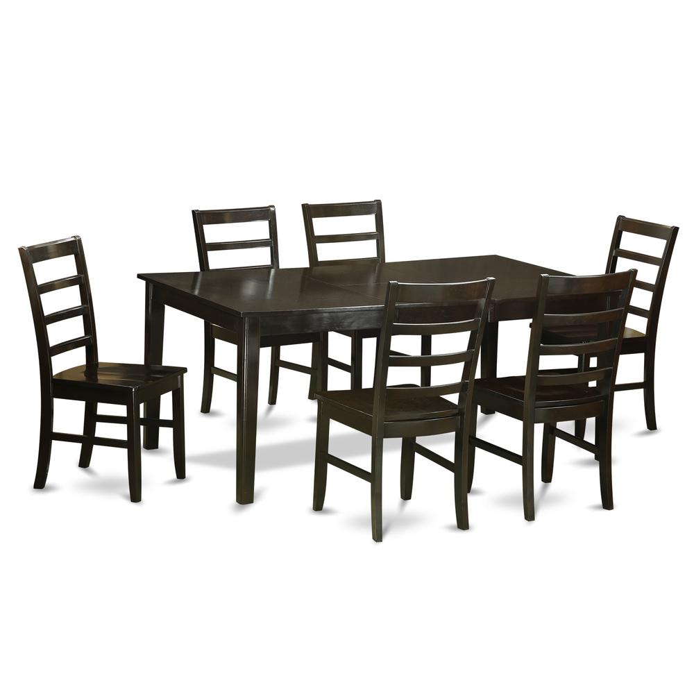 7 Pc Dining Room Set-Table With Leaf And 6 Kitchen Chairs. By East West Furniture | Dining Sets | Modishstore - 2