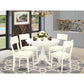 Dining Room Set Linen White HLAD5-LWH-LC By East West Furniture | Dining Sets | Modishstore