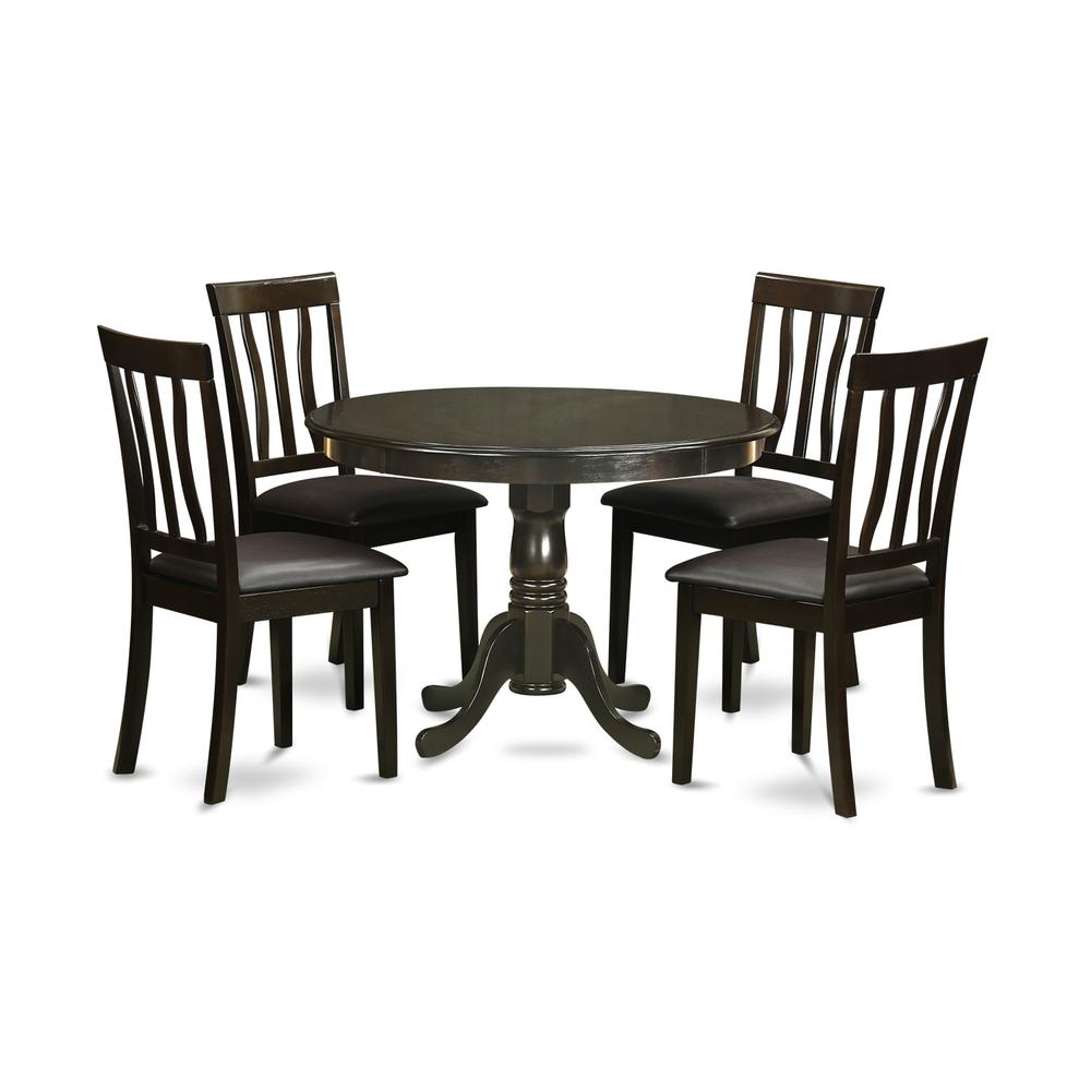 5 Pc Small Kitchen Table And Chairs Set--Small Kitchen Table And 4 Dinette Chairs. By East West Furniture | Dining Sets | Modishstore - 2