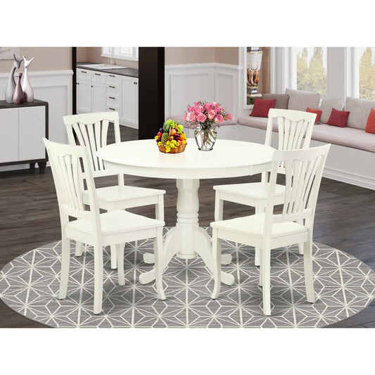 Dining Room Set Linen White HLAV5-LWH-W By East West Furniture | Dining Sets | Modishstore