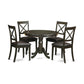 5 Pc Kitchen Nook Dining Set-Kitchen Table And 4 Dinette Chairs. By East West Furniture | Dining Sets | Modishstore - 2